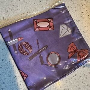 Purple Imitation Silk Scarf
